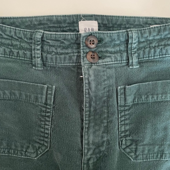 Gap Wide Leg Forest Green Corduroy Pants - Picture 3 of 9